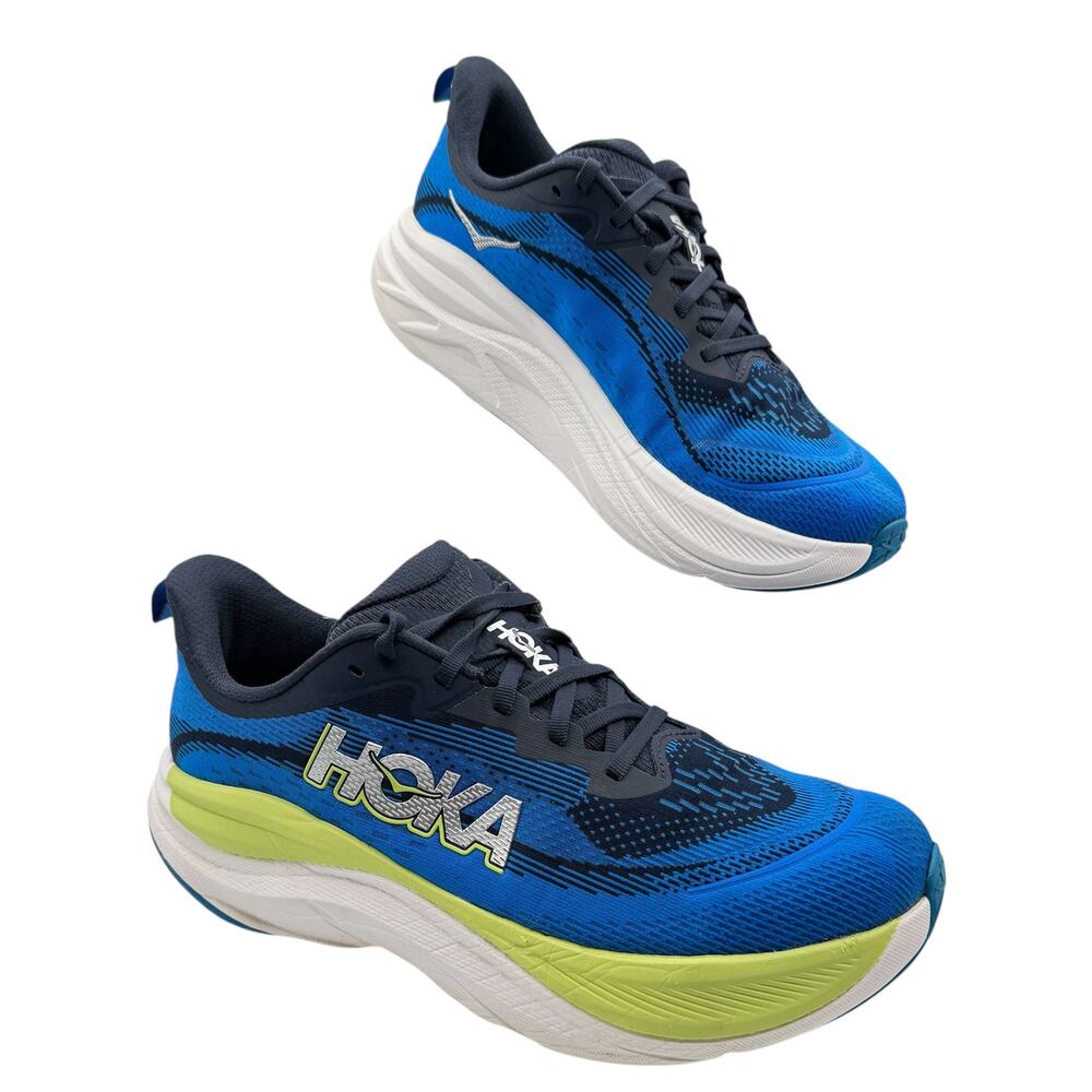 Hoka One One Skyflow Varsity Navy Electric Cobalt Road-Running Shoes Men's 9.5 - Picture 1 of 8